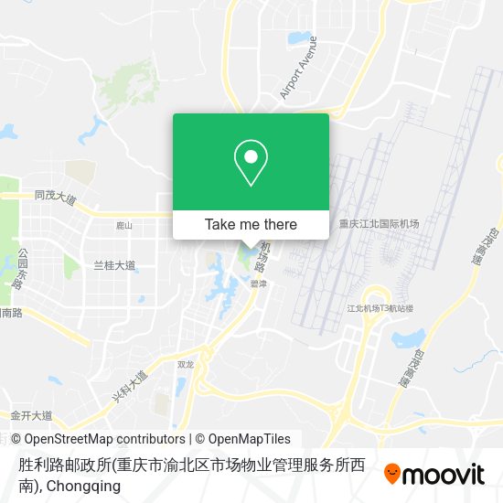 胜利路邮政所(重庆市渝北区市场物业管理服务所西南) map
