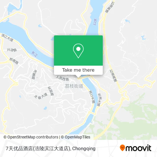 7天优品酒店(涪陵滨江大道店) map