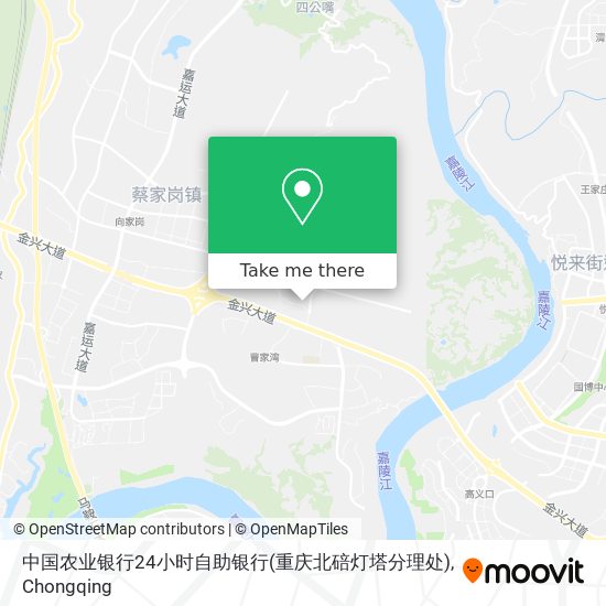 中国农业银行24小时自助银行(重庆北碚灯塔分理处) map