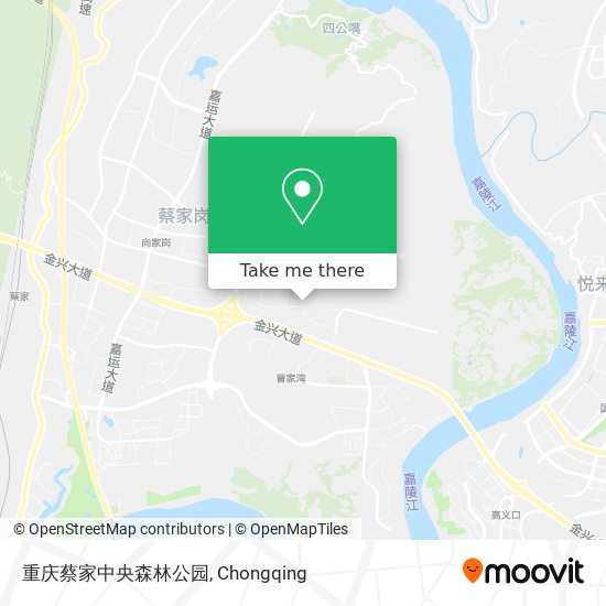 重庆蔡家中央森林公园 map
