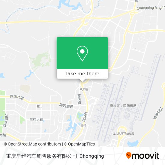 重庆星维汽车销售服务有限公司 map