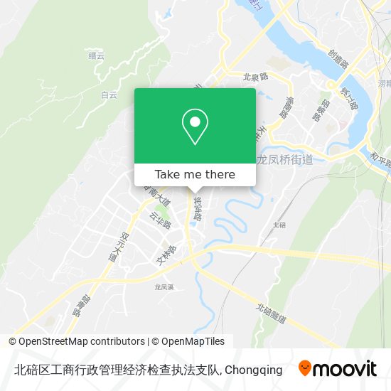 北碚区工商行政管理经济检查执法支队 map