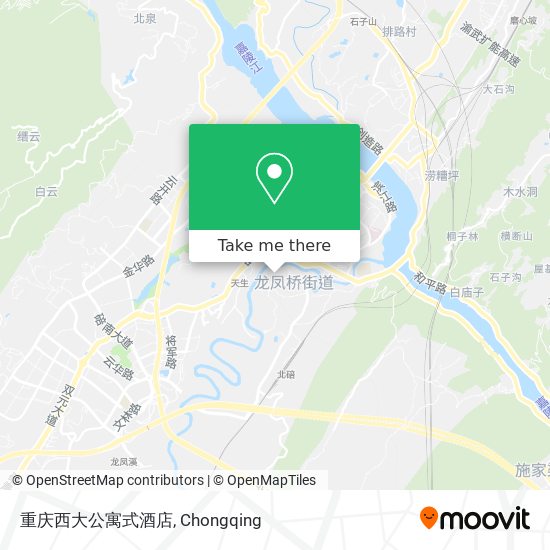 重庆西大公寓式酒店 map