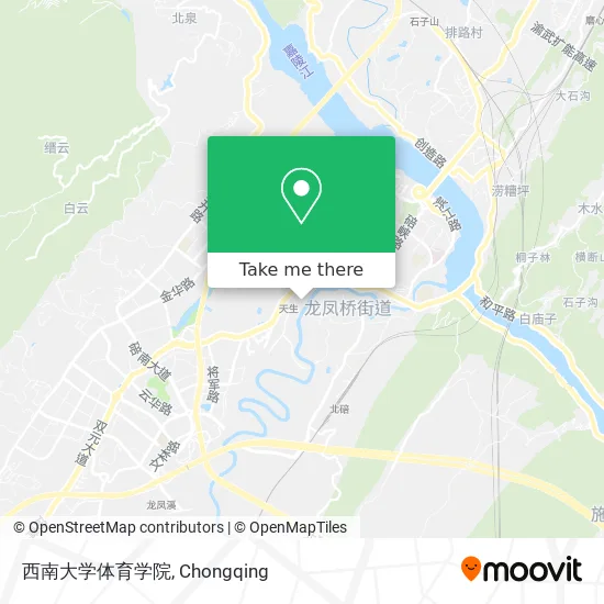 西南大学体育学院 map
