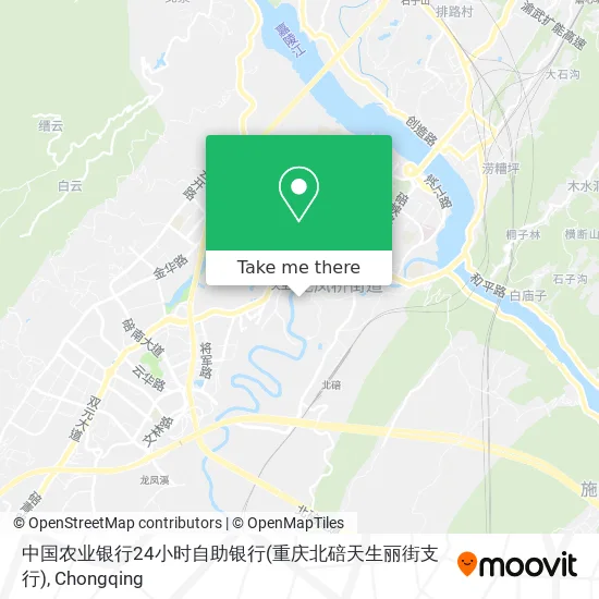 中国农业银行24小时自助银行(重庆北碚天生丽街支行) map