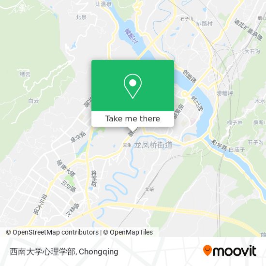 西南大学心理学部 map
