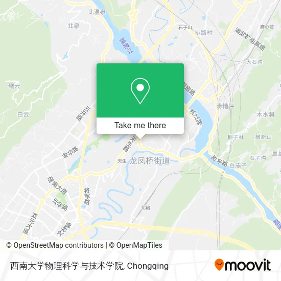 西南大学物理科学与技术学院 map