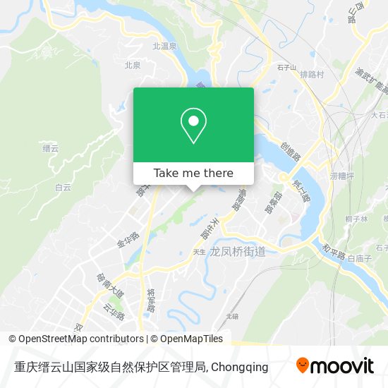 重庆缙云山国家级自然保护区管理局 map