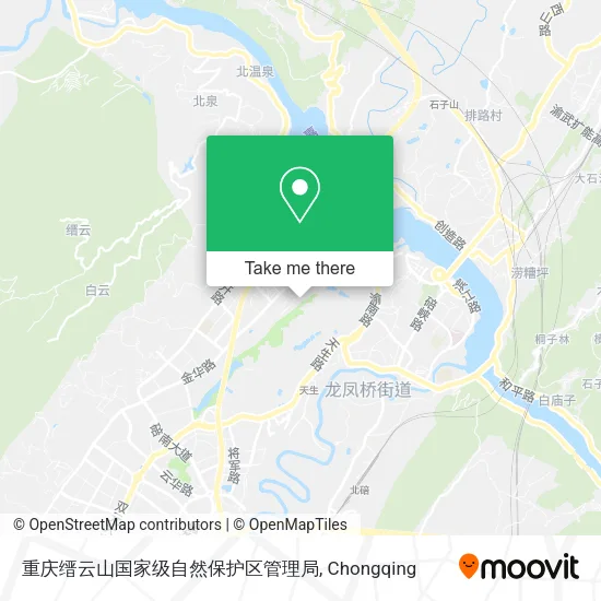 重庆缙云山国家级自然保护区管理局 map