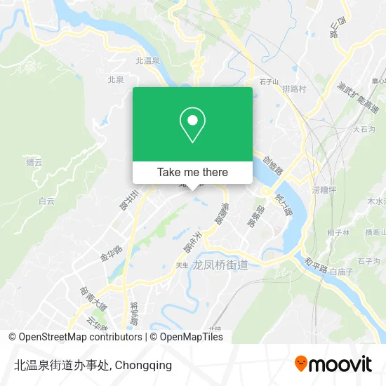 北温泉街道办事处 map