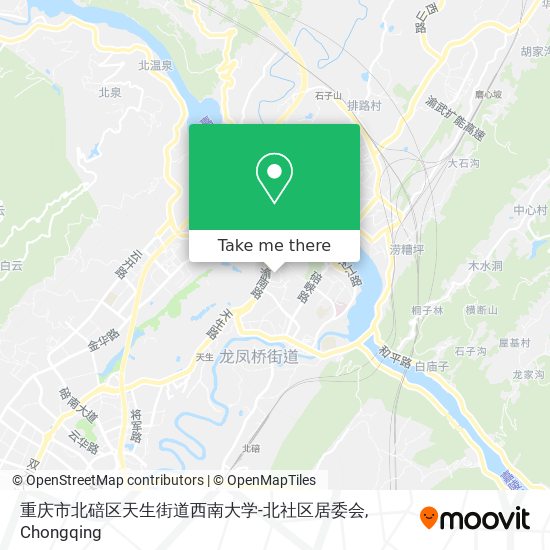 重庆市北碚区天生街道西南大学-北社区居委会 map