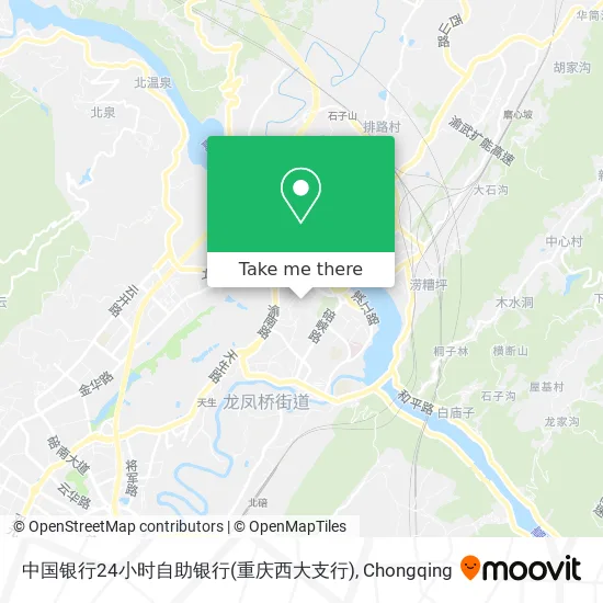 中国银行24小时自助银行(重庆西大支行) map
