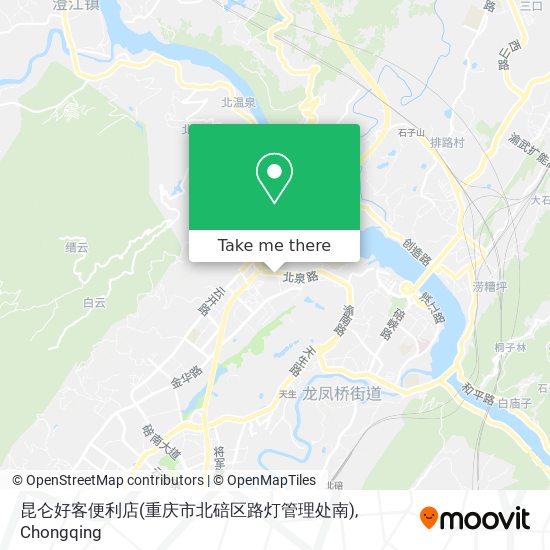 昆仑好客便利店(重庆市北碚区路灯管理处南) map