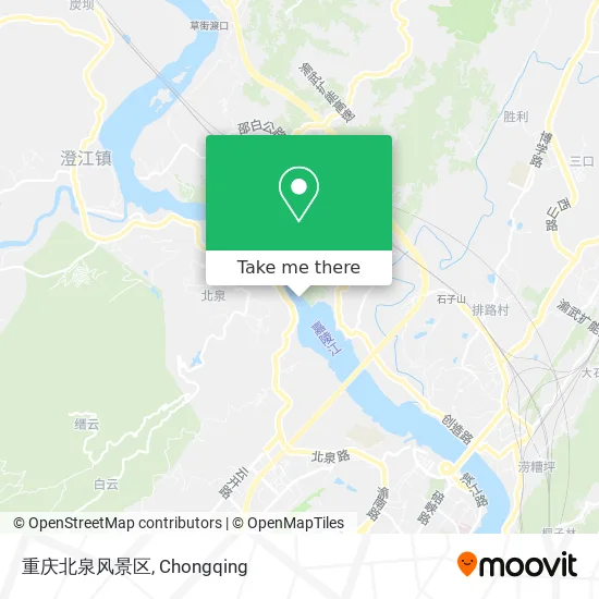 重庆北泉风景区 map