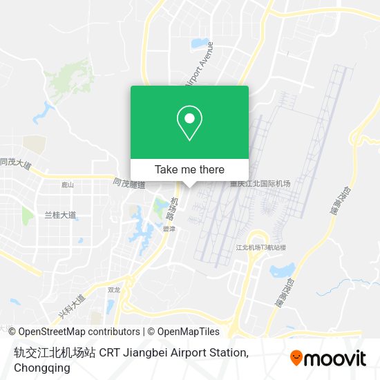 轨交江北机场站 CRT Jiangbei Airport Station map