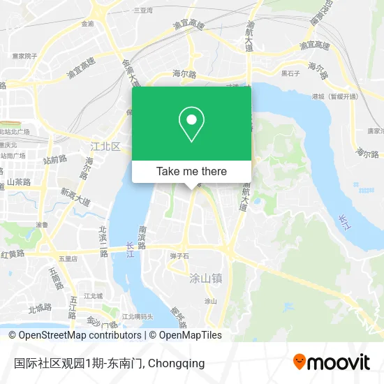 国际社区观园1期-东南门 map