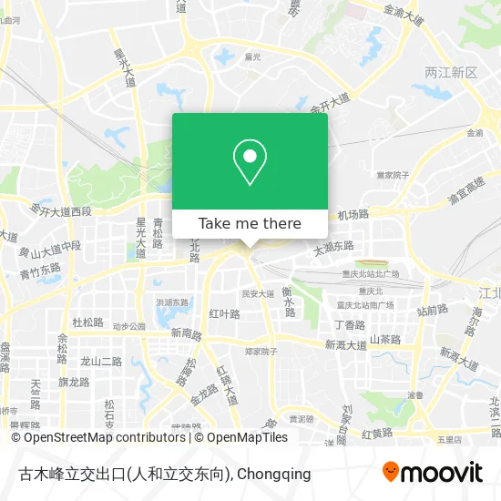 古木峰立交出口(人和立交东向) map