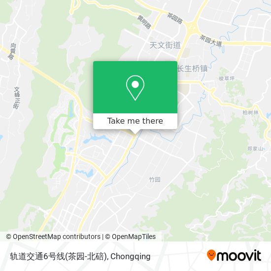 轨道交通6号线(茶园-北碚) map