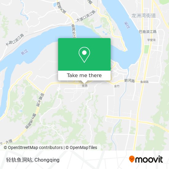 轻轨鱼洞站 map