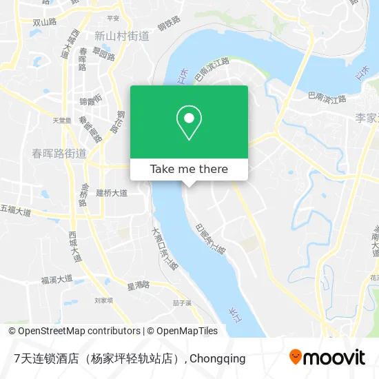 7天连锁酒店（杨家坪轻轨站店） map
