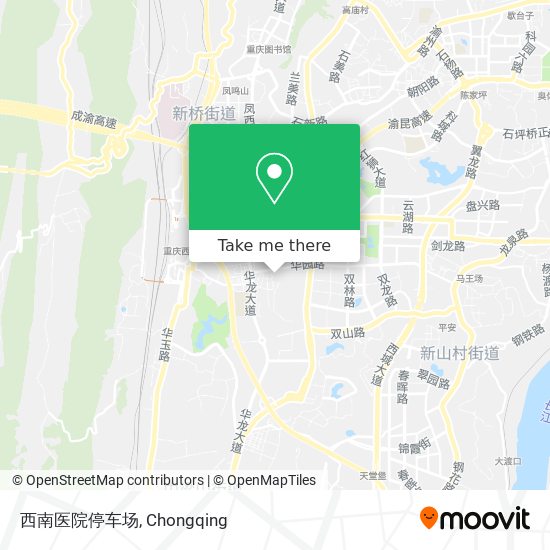 西南医院停车场 map