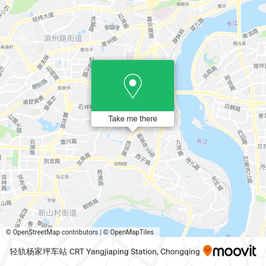 轻轨杨家坪车站 CRT Yangjiaping Station map
