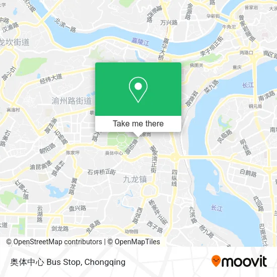 奥体中心 Bus Stop map