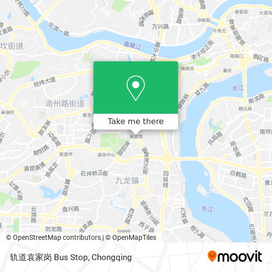 轨道袁家岗 Bus Stop map