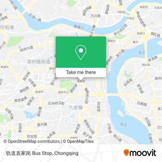 轨道袁家岗 Bus Stop map