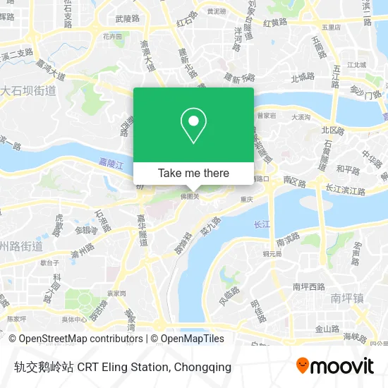 轨交鹅岭站 CRT Eling Station map