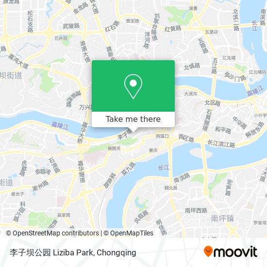 李子坝公园 Liziba Park map