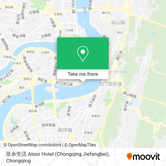 亚余生活 Atour Hotel (Chongqing Jiefangbei) map