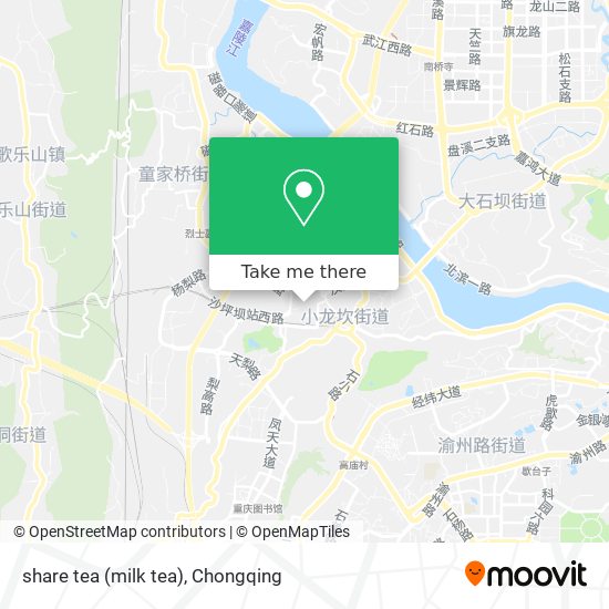 share tea (milk tea) map