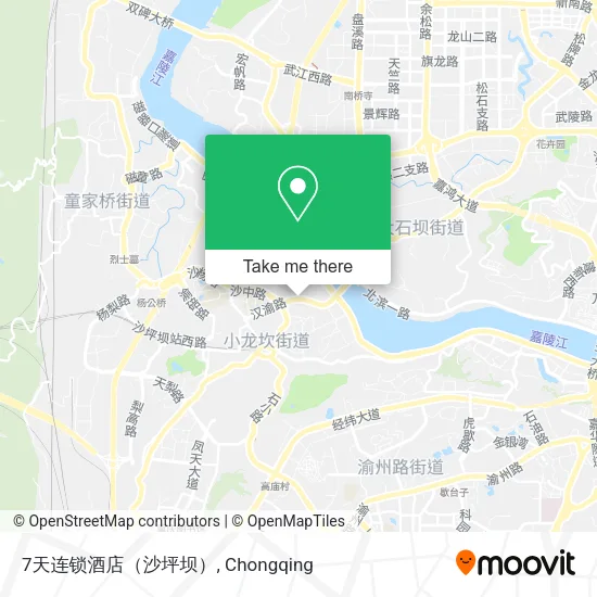 7天连锁酒店（沙坪坝） map