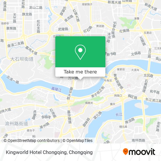 Kingworld Hotel Chongqing map