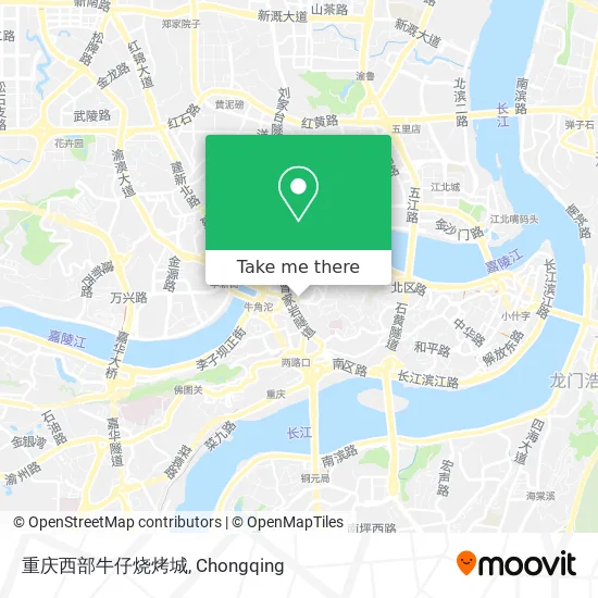 重庆西部牛仔烧烤城 map