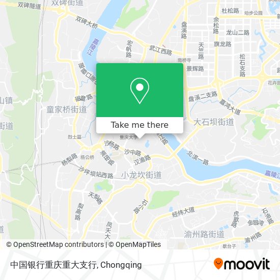 中国银行重庆重大支行 map