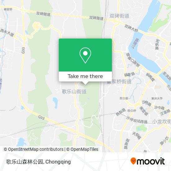 歌乐山森林公园 map
