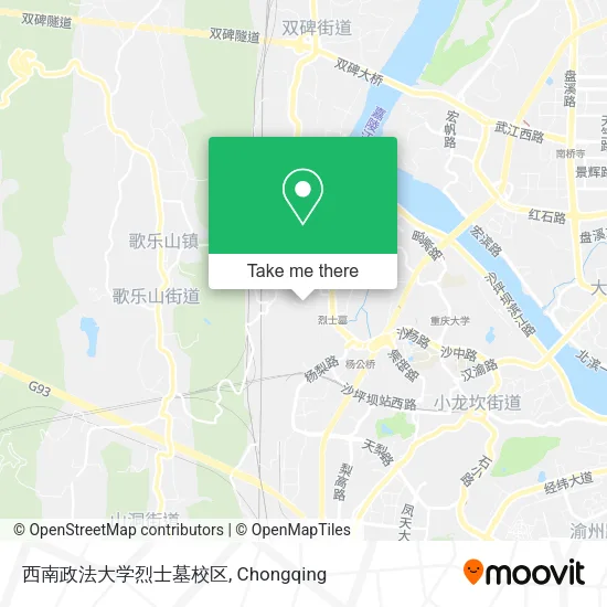 西南政法大学烈士墓校区 map