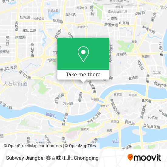 Subway Jiangbei 賽百味江北 map
