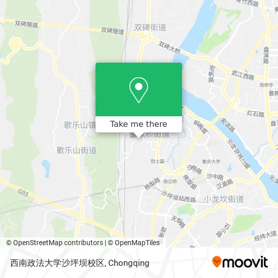 西南政法大学沙坪坝校区 map