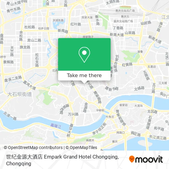 世纪金源大酒店 Empark Grand Hotel Chongqing map