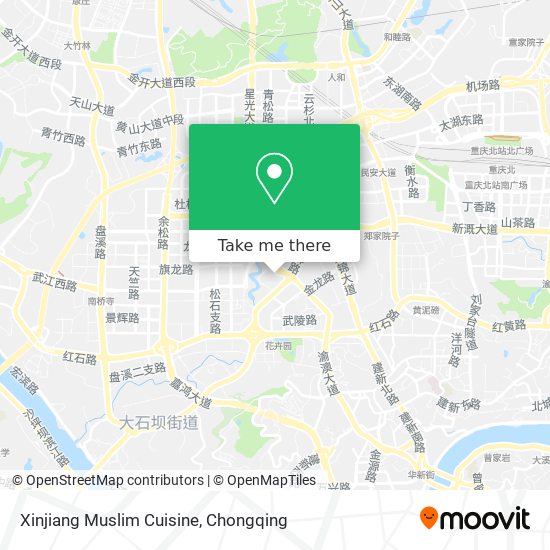 Xinjiang Muslim Cuisine map