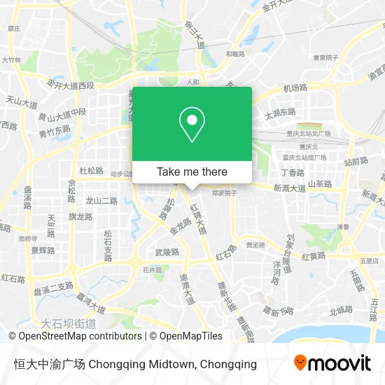 恒大中渝广场 Chongqing Midtown map