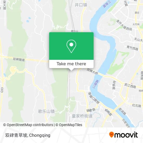 双碑青草坡 map