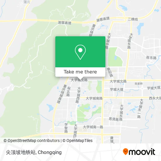 尖顶坡地铁站 map