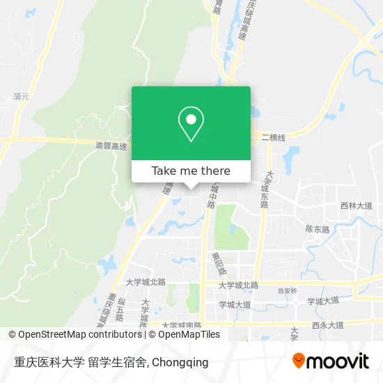 重庆医科大学 留学生宿舍 map