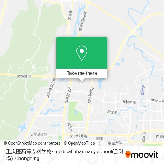 重庆医药等专科学校- medical pharmacy school(足球场) map