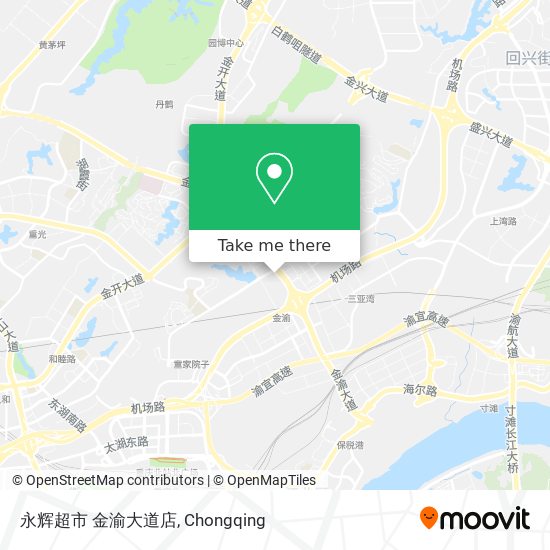 永辉超市 金渝大道店 map