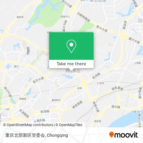 重庆北部新区管委会 map